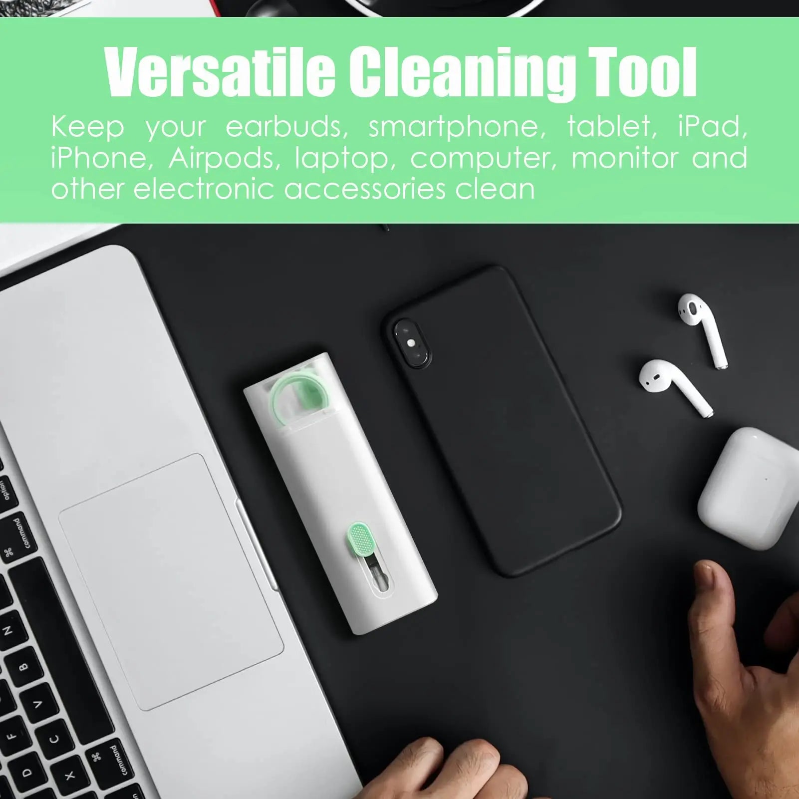 7In1 Computer Phone Cleaning Set for Laptop Keyboard Airpods Pro Ipad Phone Macbook Earbuds, Keyboard Cleaner Brush Kit