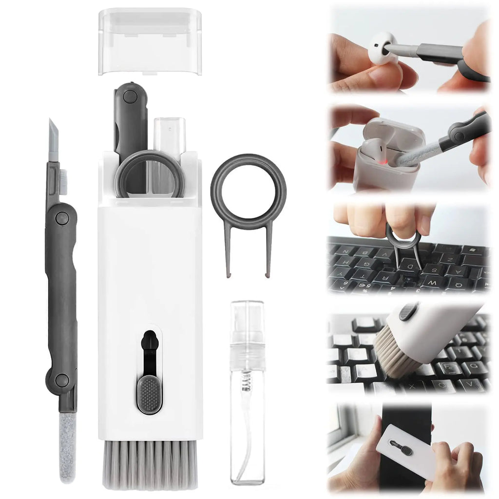 7In1 Computer Phone Cleaning Set for Laptop Keyboard Airpods Pro Ipad Phone Macbook Earbuds, Keyboard Cleaner Brush Kit